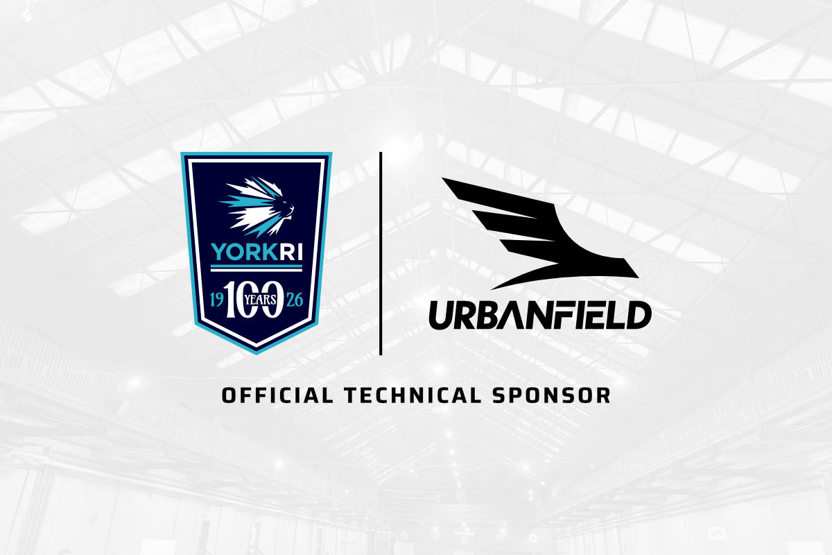 York RI and Urbanfield Sports logo on a white background.