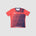 Men's Urbanfield Sports Horizontal Stripes Short Sleeve T-Shirt - Coral Red