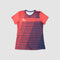 Women's Urbanfield Sports Horizontal Stripes Short Sleeve T-Shirt - Coral Red