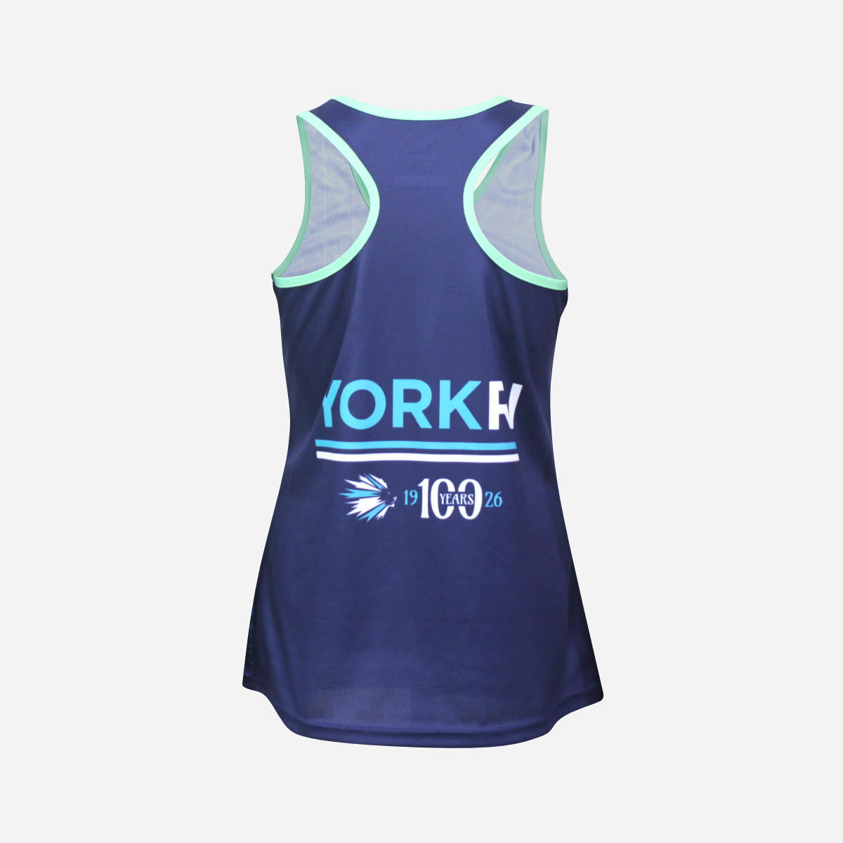 Women's York RI Centenary Tank Top - Navy Blue/Cyan/Mint Green/White