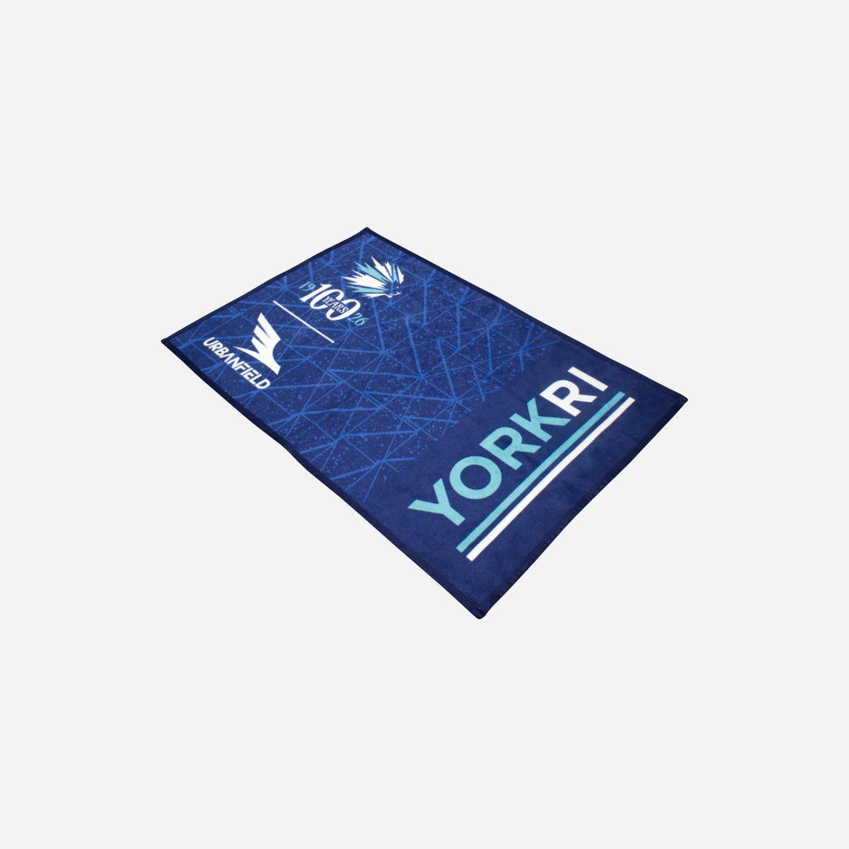 York RI Centenary Hand Towel - Navy Blue/Cyan/White