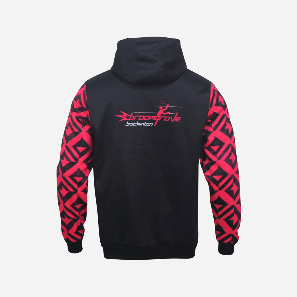 Broomgrove Badminton Club 2025 Hoodie - Black/Hot Pink/White