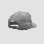 Rear view of Find Your Inner Vi trucker cap in light grey