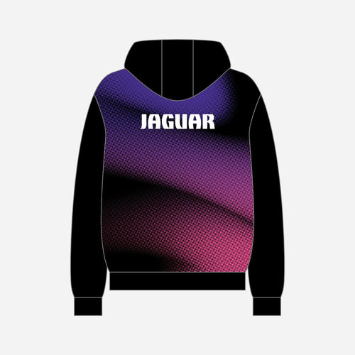 Jaguar Badminton Club 2025 Full-Zip Hoodie - Black/Deep Purple/Bright Pink