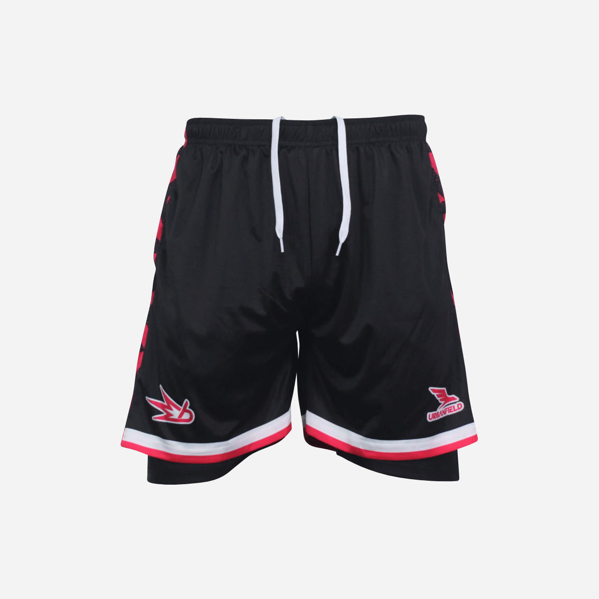Men's Broomgrove Badminton Club 2025 2-in-1 Shorts - Black/Hot Pink/White