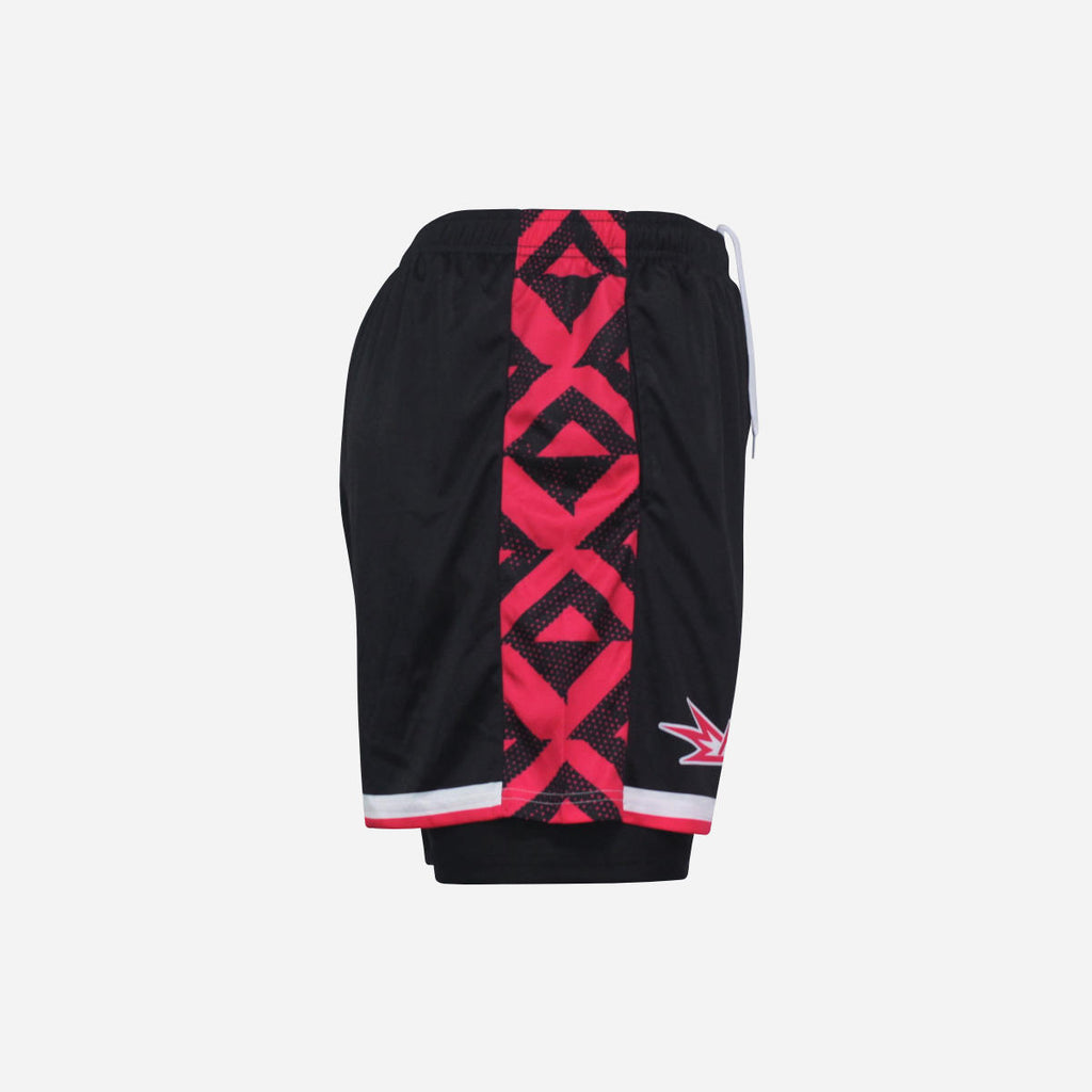 Men's Broomgrove Badminton Club 2025 2-in-1 Shorts - Black/Hot Pink/White