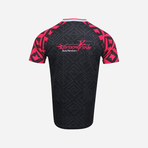 Men's Broomgrove Badminton Club 2025 Shirt - Black/Hot Pink/White