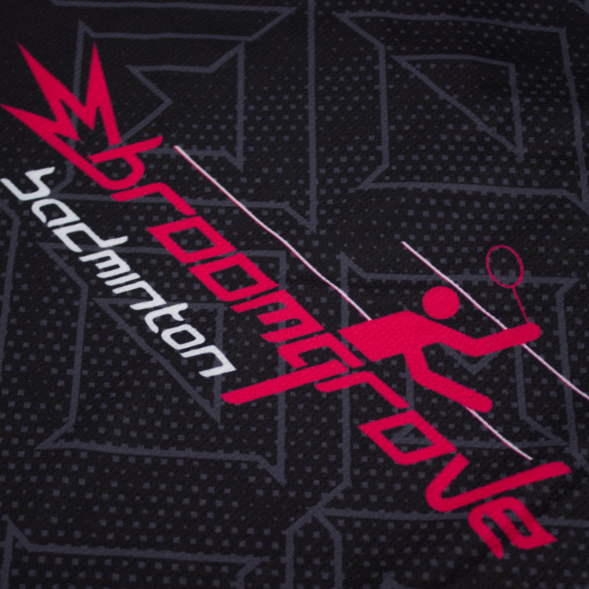 Men's Broomgrove Badminton Club 2025 Shirt - Black/Hot Pink/White