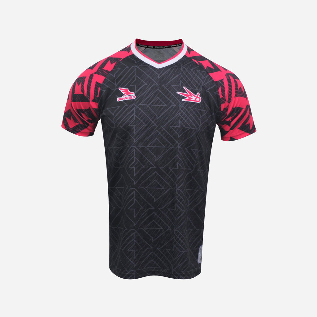 Men's Broomgrove Badminton Club 2025 Shirt - Black/Hot Pink/White