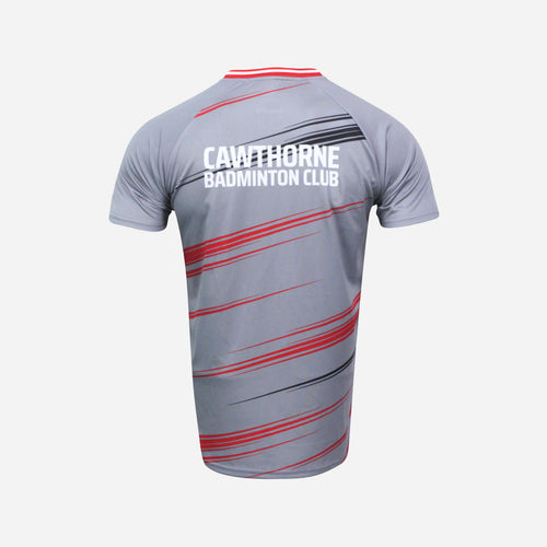 Men's Cawthorne Badminton Club Shirt - Light Grey/Red/Black