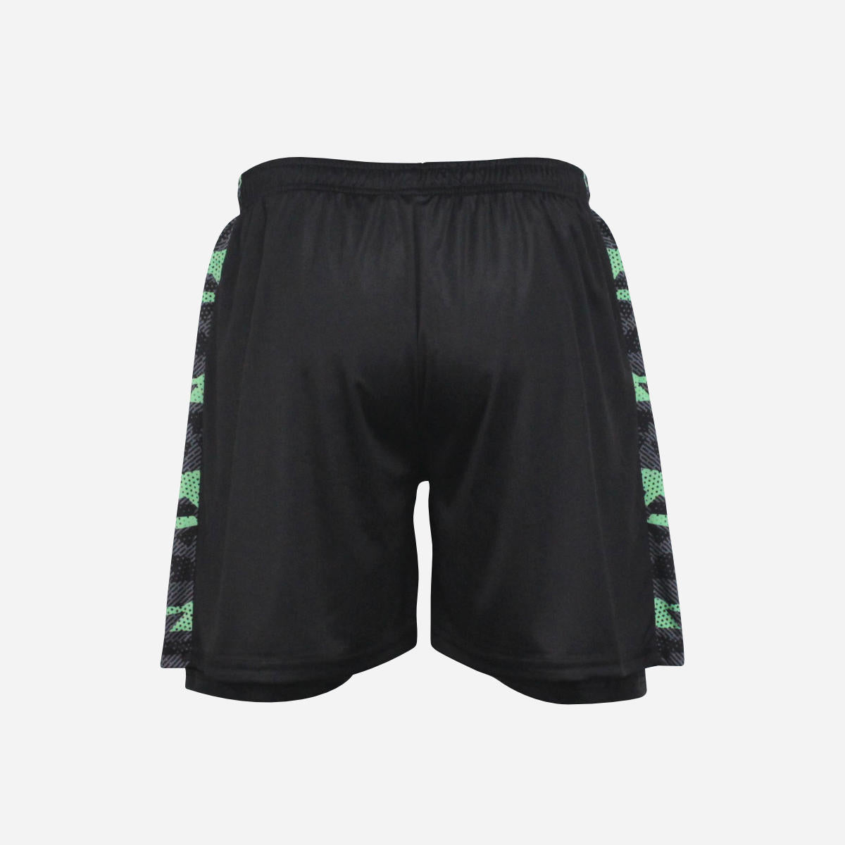 Men's Geometric Camo 2-in-1 Shorts - Black & Mint Green