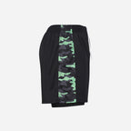 Men's Geometric Camo 2-in-1 Shorts - Black & Mint Green