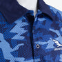 Urbanfield Sports Geometric Camo Polo Shirt Men - Pacific Blue