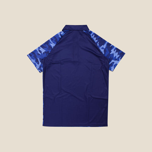Men's Urbanfield Sports Geometric Camo Polo Shirt - Navy/Pacific Blue