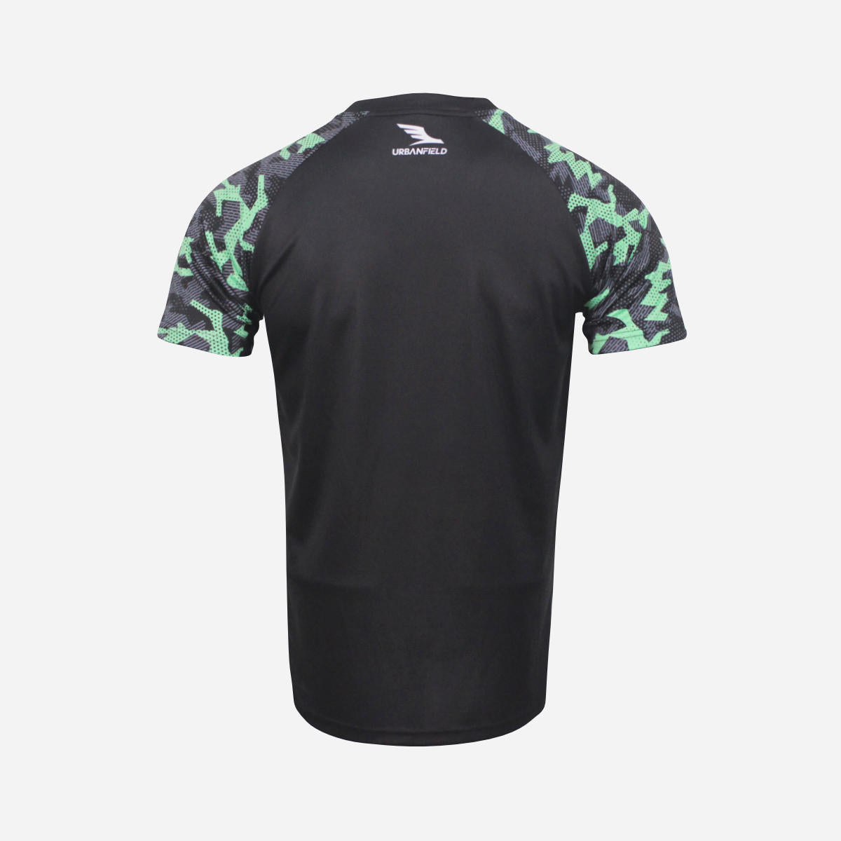 Men's Geometric Camo T-Shirt - Black & Mint Green