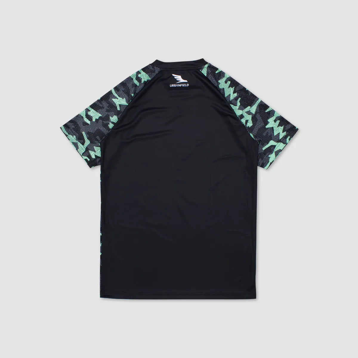 Men's Urbanfield Sports Geometric Camo T-Shirt - Black/Mint Green