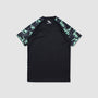 Men's Urbanfield Sports Geometric Camo T-Shirt - Black/Mint Green