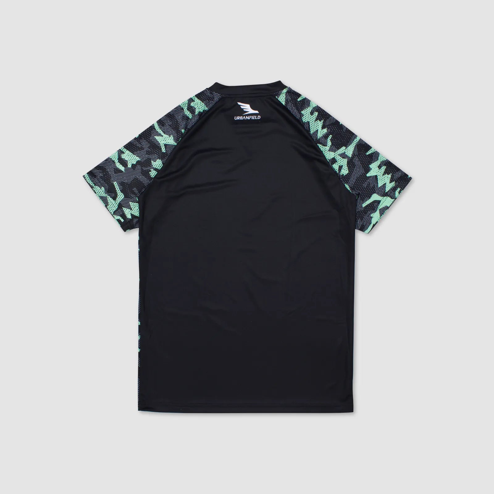 Men's Urbanfield Sports Geometric Camo T-Shirt - Black/Mint Green