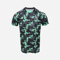 Men's Geometric Camo T-Shirt - Black/Mint Green
