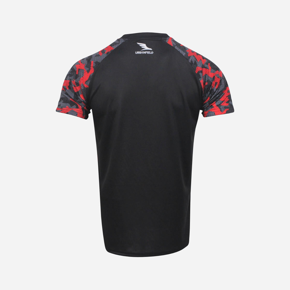 Men's Geometric Camo T-Shirt - Black & Red