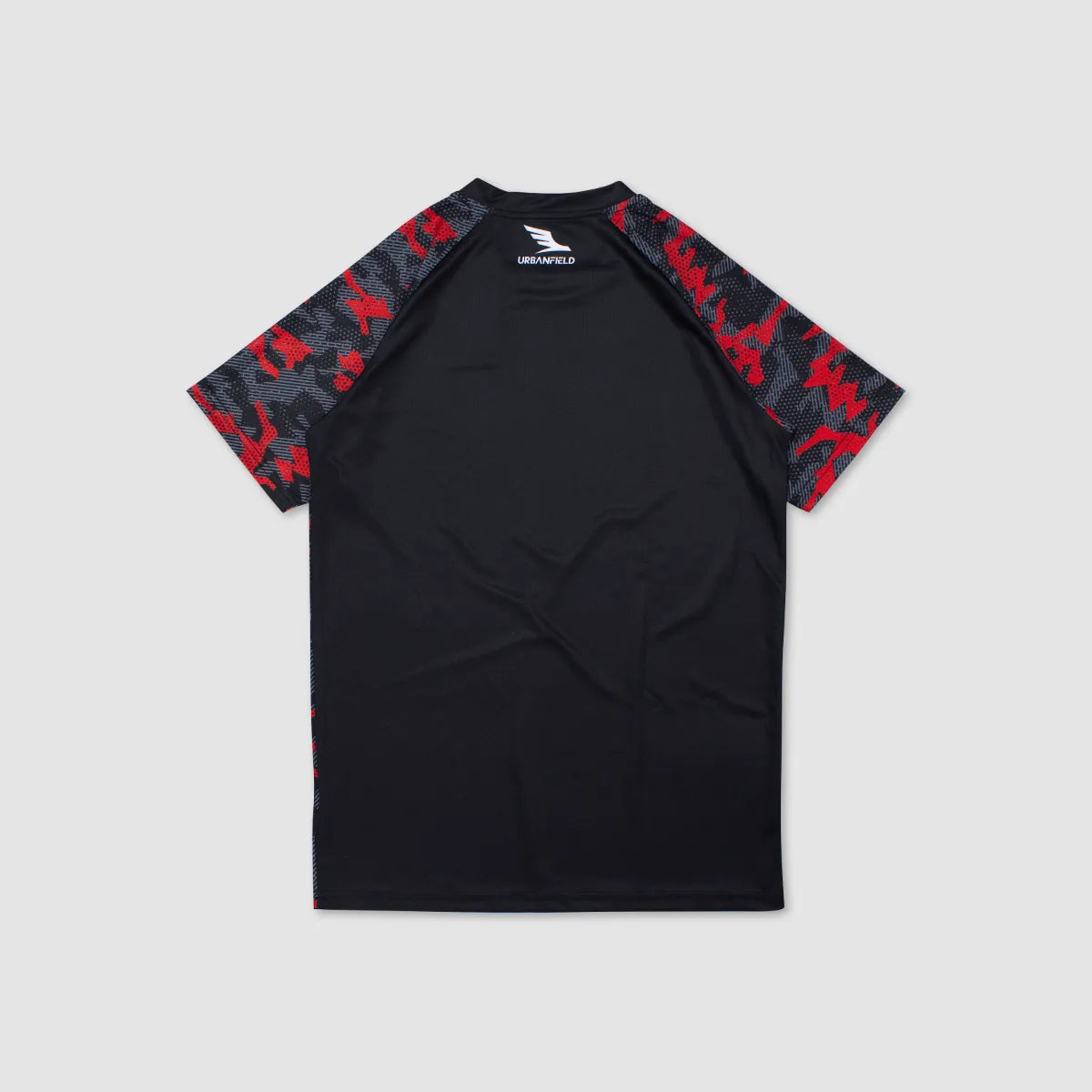 Men's Urbanfield Sports Geometric Camo T-Shirt - Black/Red