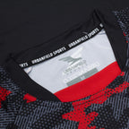 Men's Geometric Camo T-Shirt - Black & Red