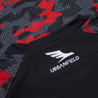 Men's Geometric Camo T-Shirt - Black & Red