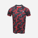 Men's Geometric Camo T-Shirt - Black & Red