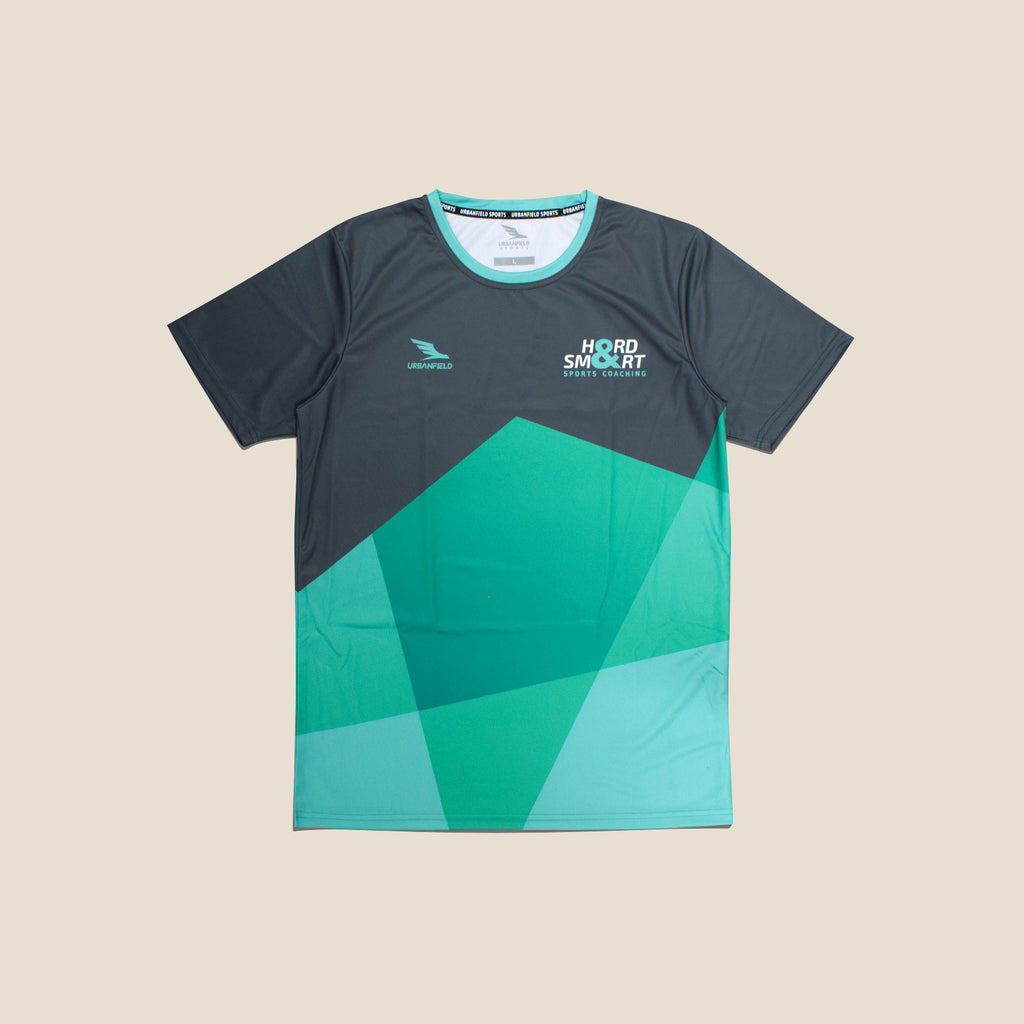 Men's Hard & Smart Sports Coaching 2026 Training T-Shirt - Mint Green/Graphite Grey