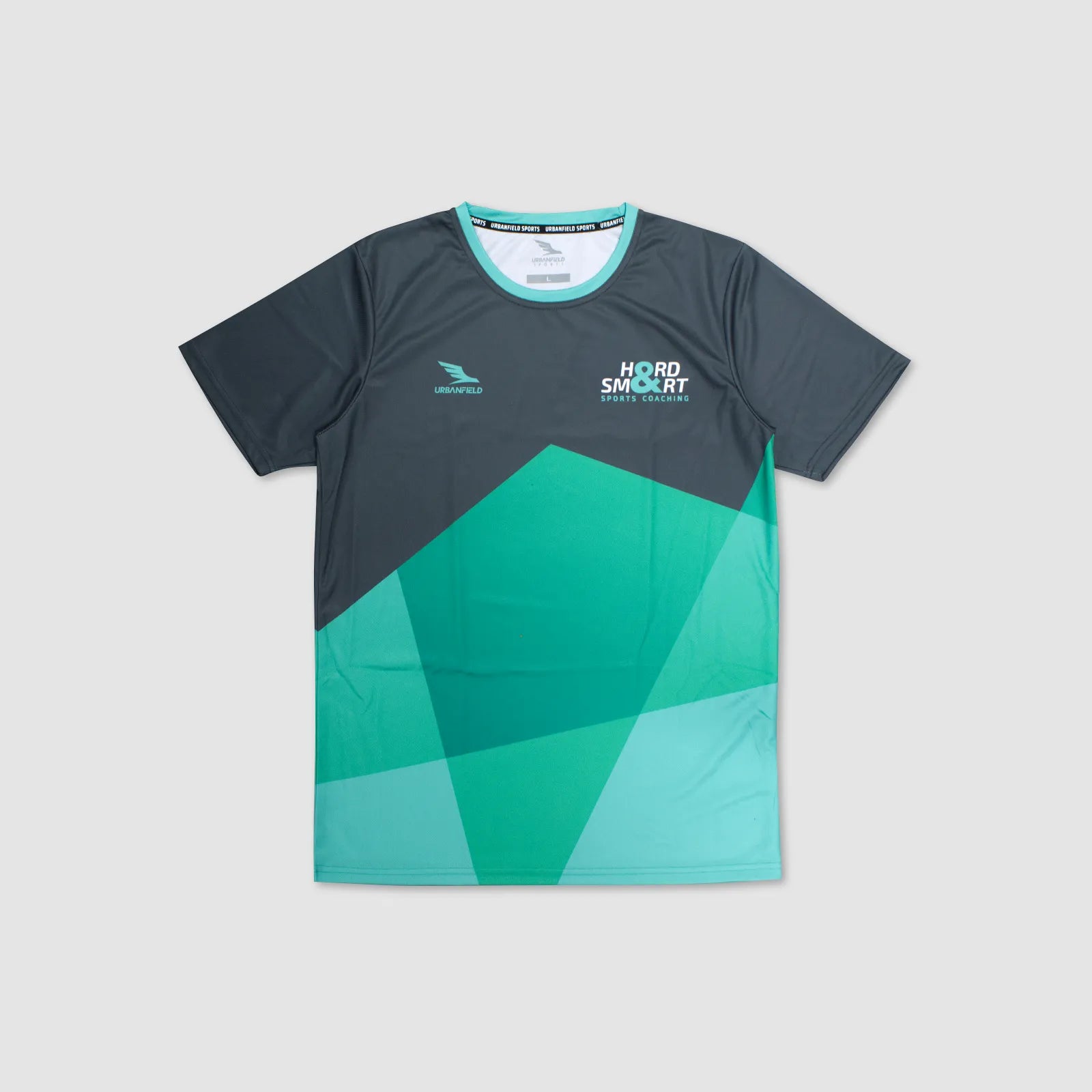 Men's Hard & Smart Sports Coaching 2026 Training T-Shirt - Mint Green/Graphite Grey