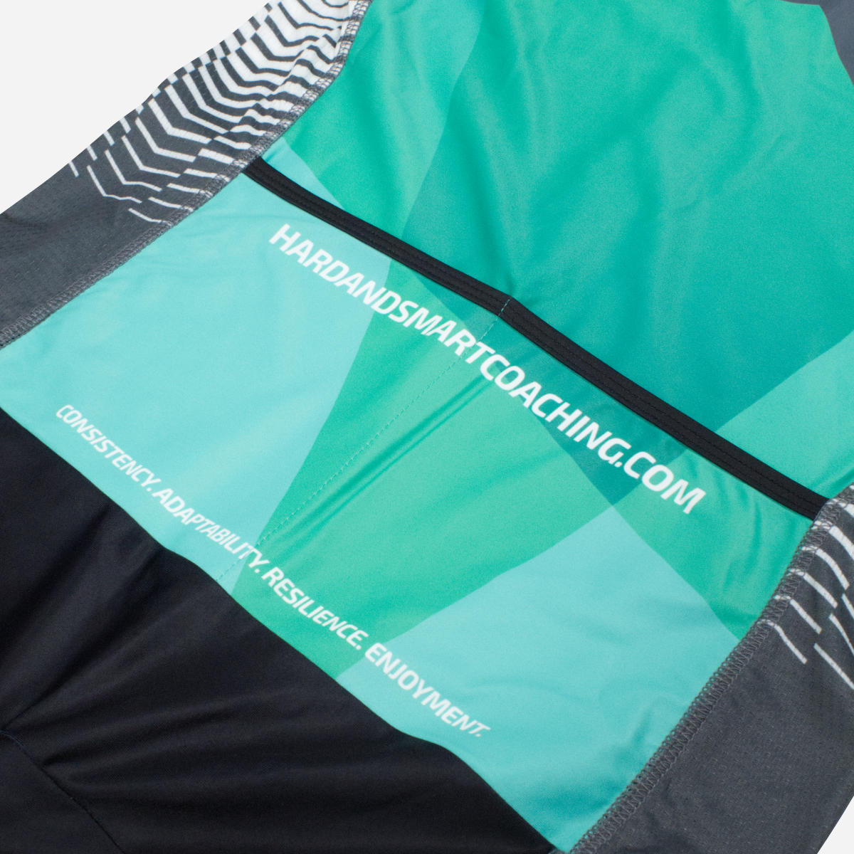 Men's Hard & Smart Sports Coaching Tri Suit - Mint Green/Graphite Grey/White