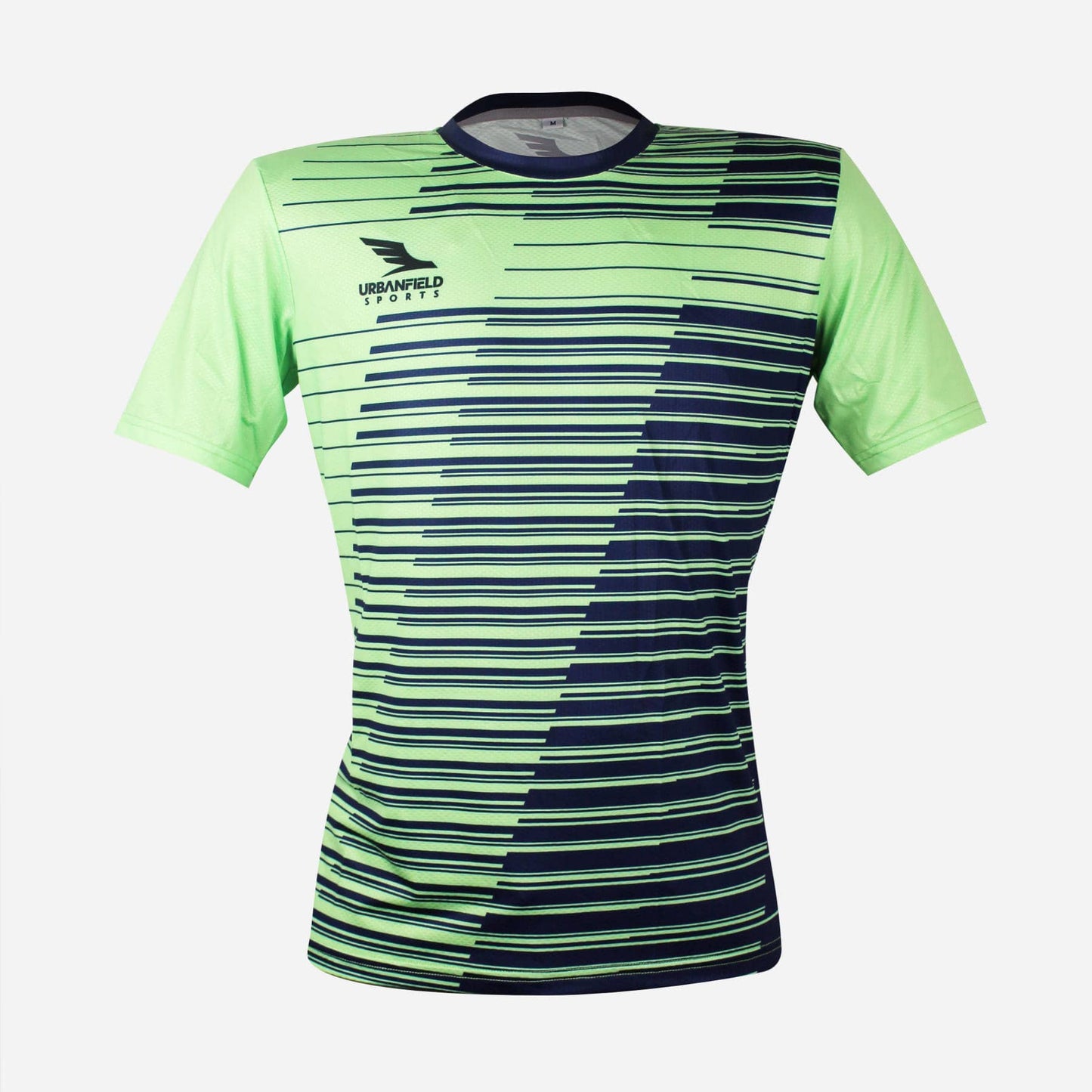 Men's Horizontal Stripes Short Sleeve T-shirt - Mint Green
