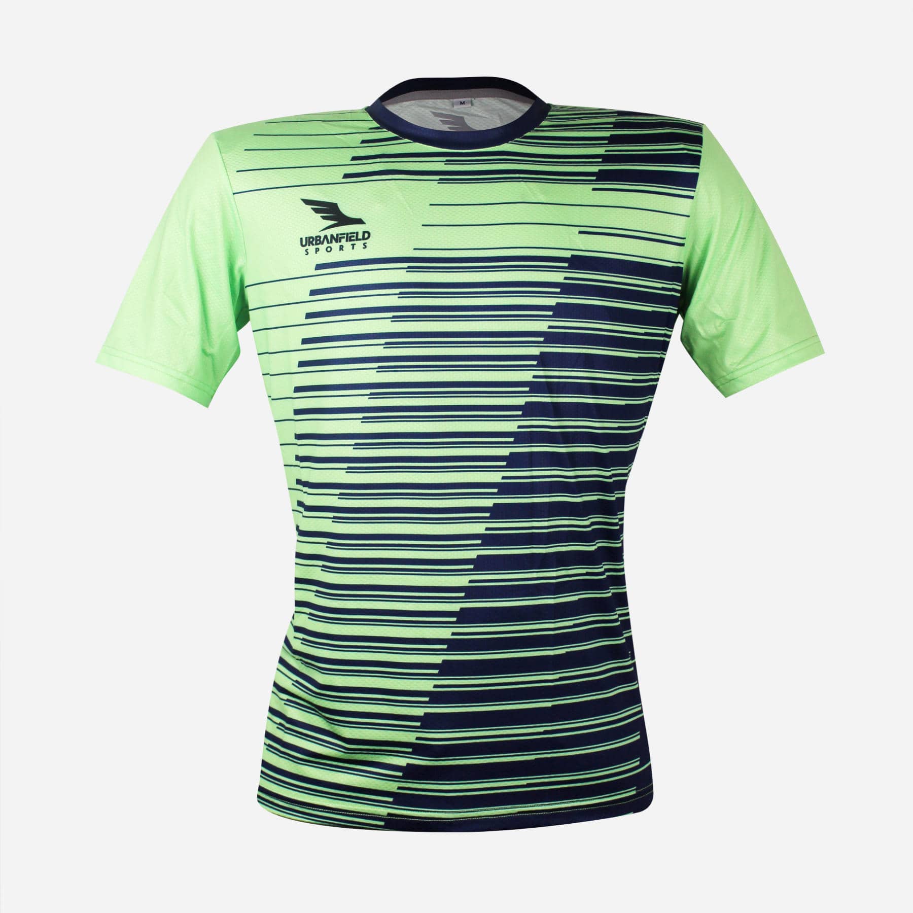 Men's Horizontal Stripes Short Sleeve T-shirt - Mint Green