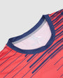 Men's Urbanfield Sports Horizontal Stripes Short Sleeve T-Shirt - Coral Red