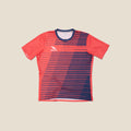 Men's Urbanfield Sports Horizontal Stripes Short Sleeve T-Shirt - Coral Red