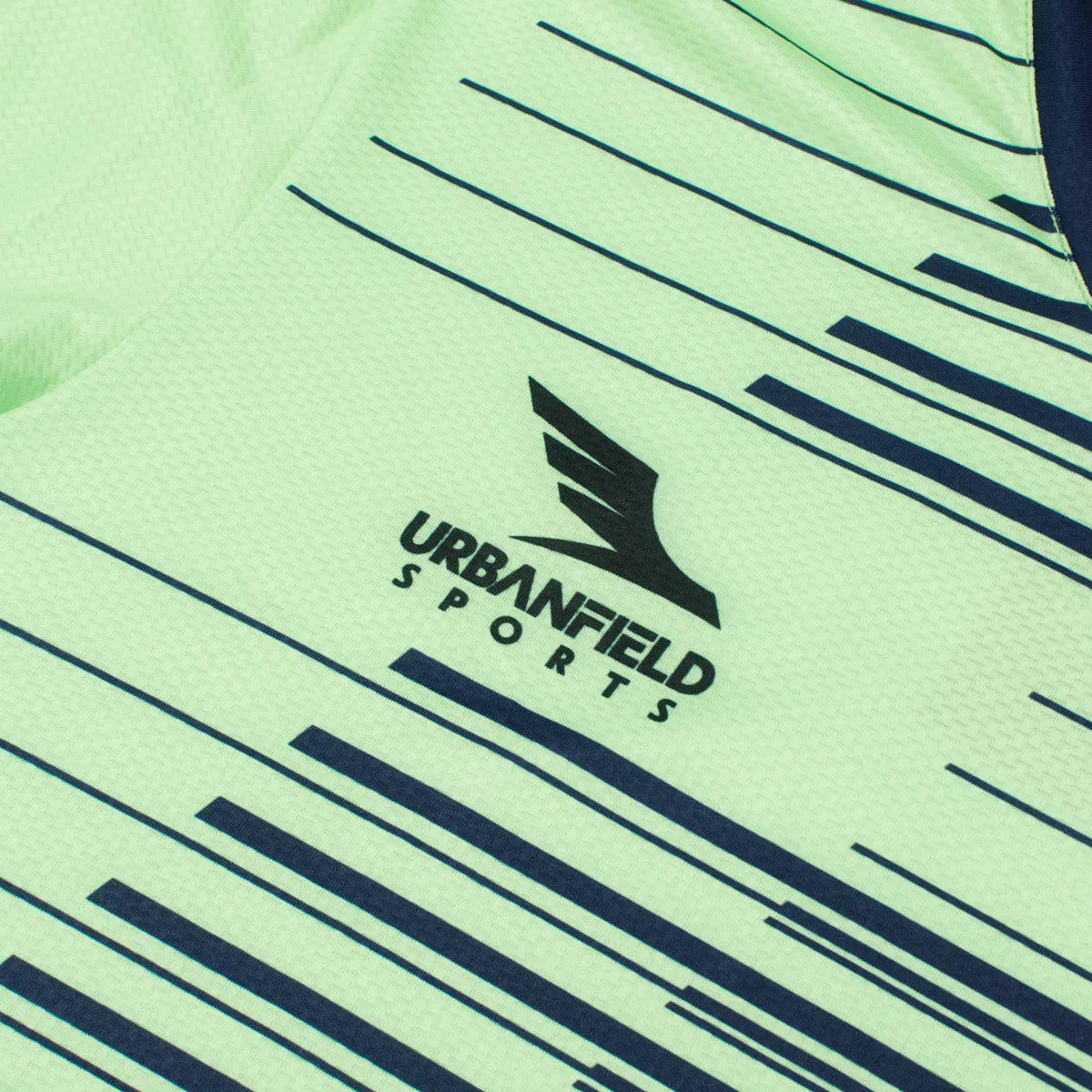 Men's Urbanfield Sports Horizontal Stripes Short Sleeve T-Shirt - Mint Green