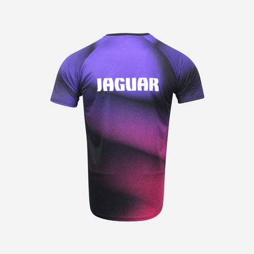 Men's Jaguar Badminton Club 2025 Shirt - Black/Deep Purple/Bright Pink