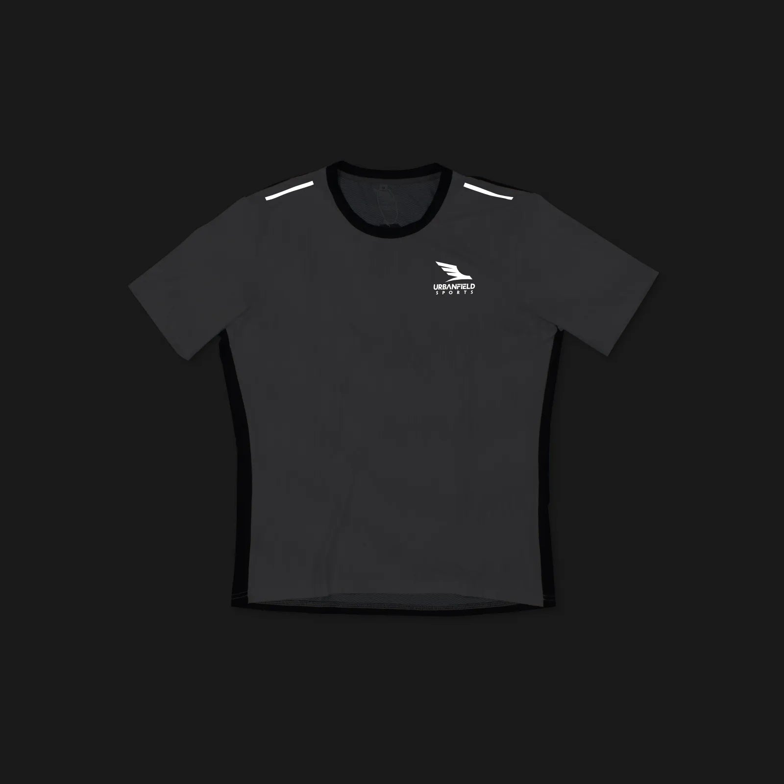 Men's Urbanfield Sports Speed Running T-Shirt - White/Black