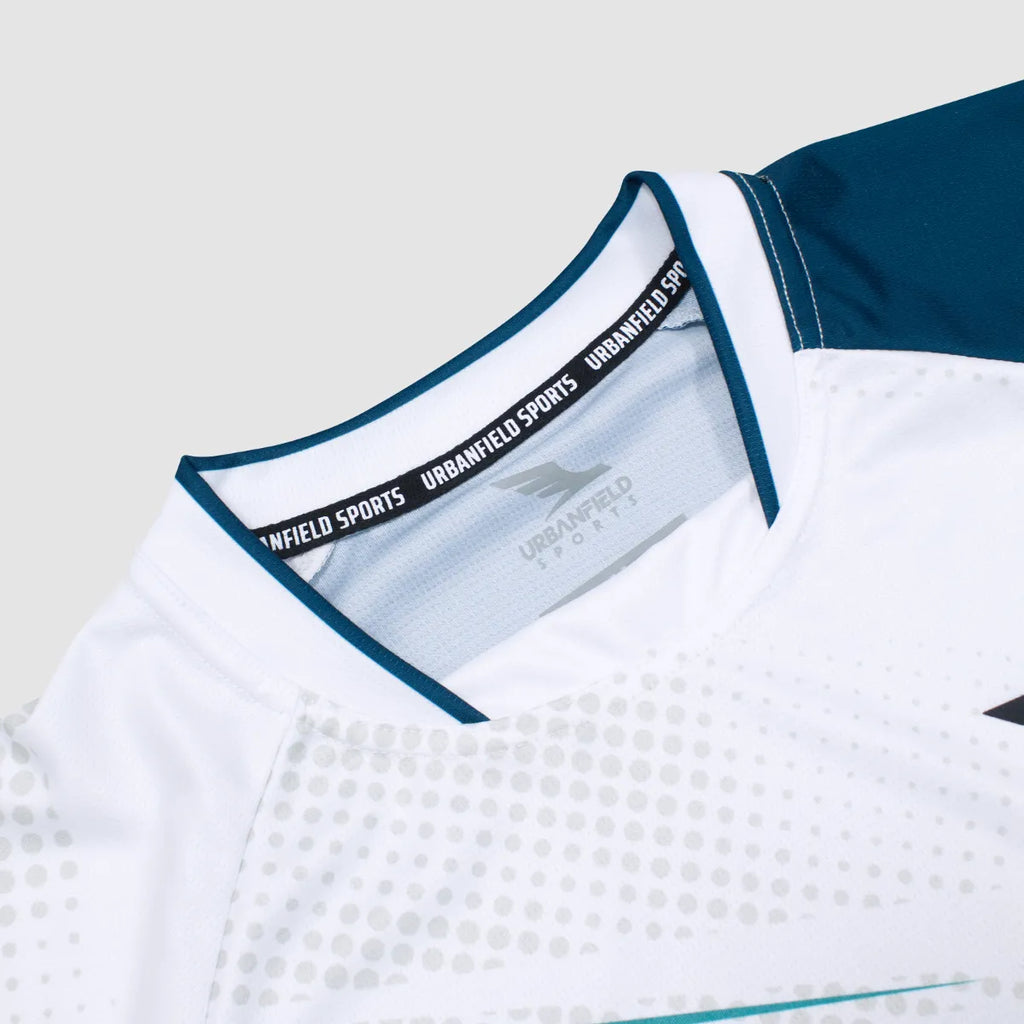 Men's Urbanfield Sports Speed Strike Short Sleeve T-Shirt - White/Deep Ocean Teal
