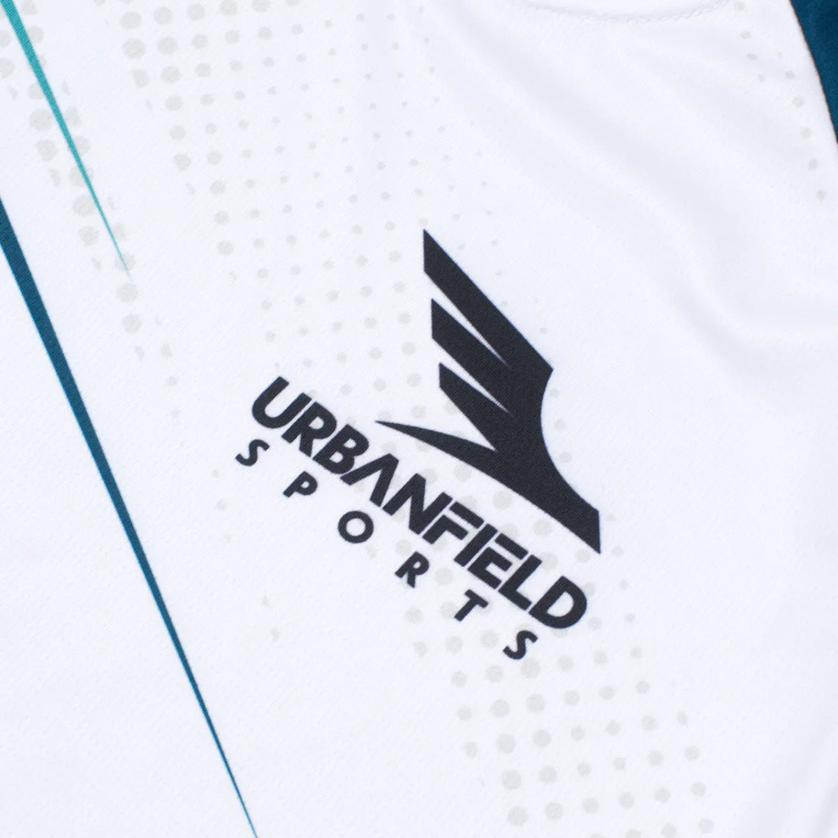 Men's Urbanfield Sports Speed Strike Short Sleeve T-Shirt - White/Deep Ocean Teal