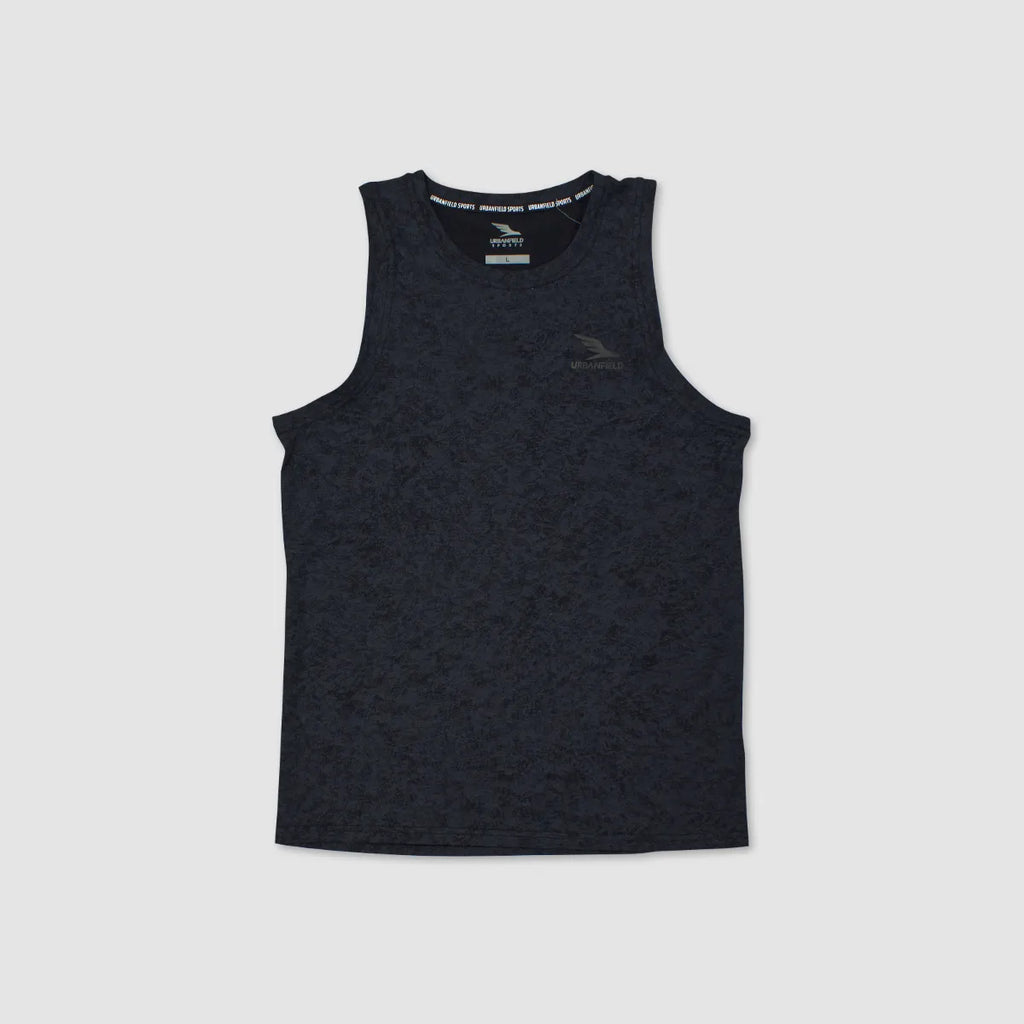 Men's Urbanfield Sports Core Training Tie-Dye Singlet - Black