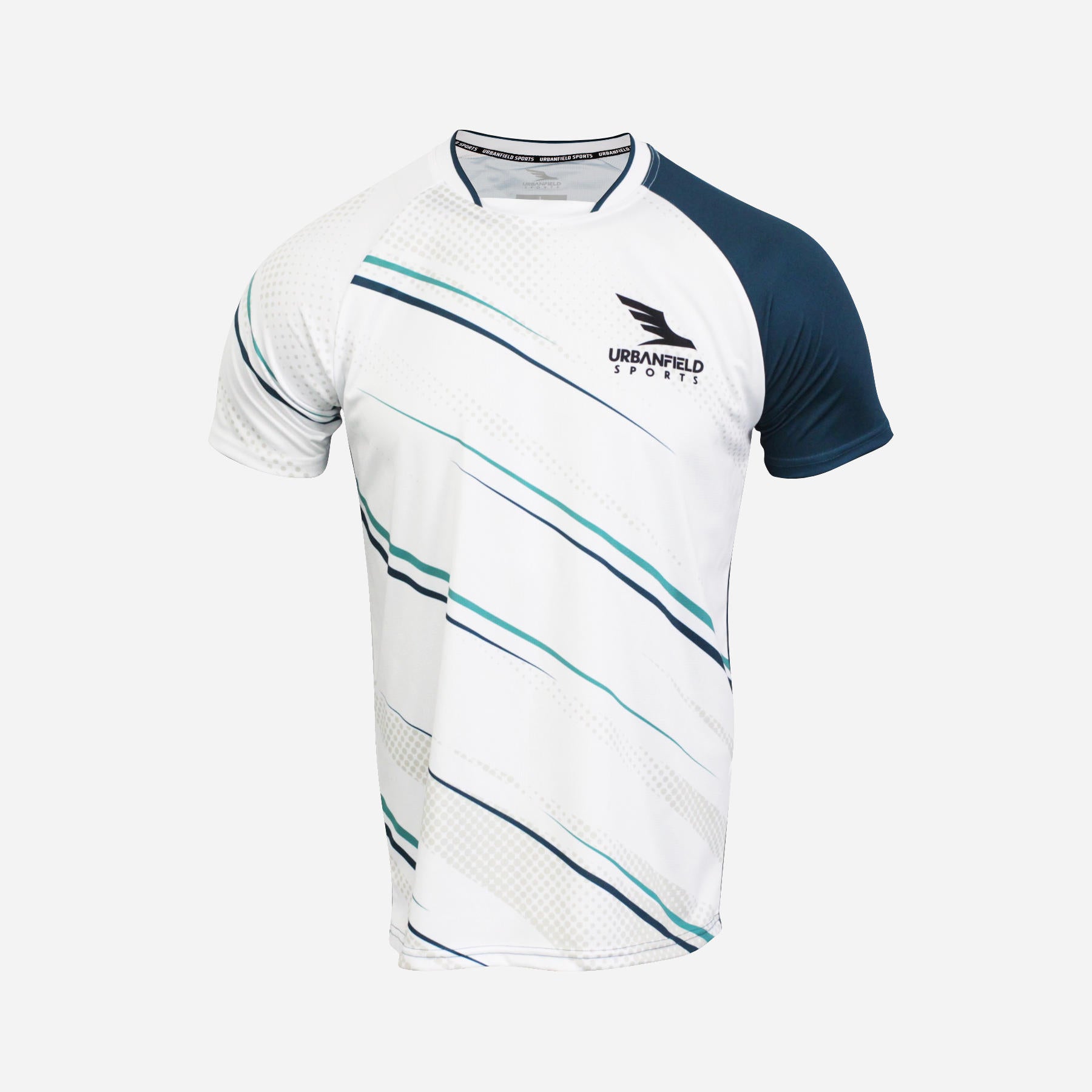 Men's Speed Strike Short Sleeve T-Shirt - White & Deep Ocean Teal