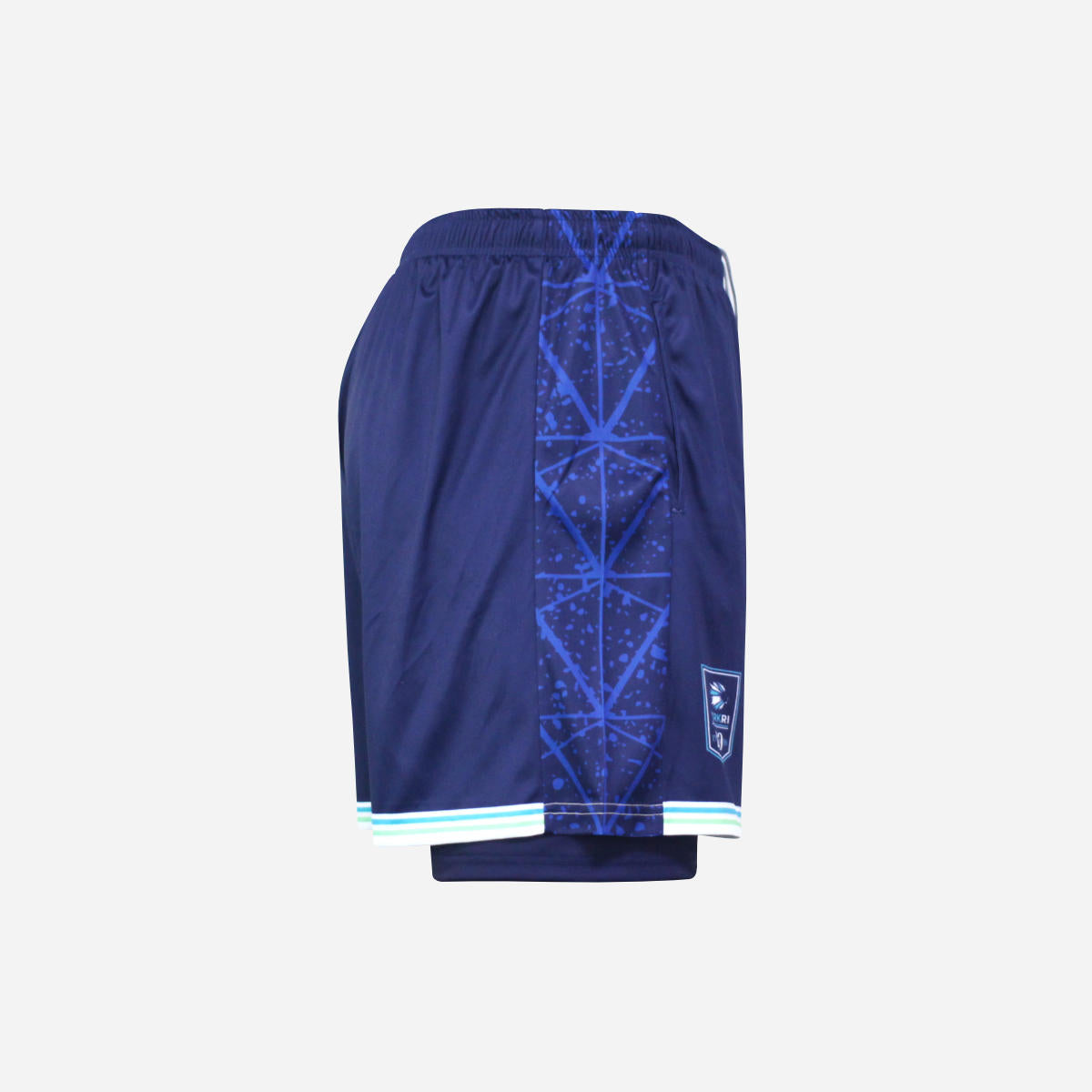 Men's York RI Centenary 2-in-1 Shorts - Navy Blue/Cyan/Mint Green/White