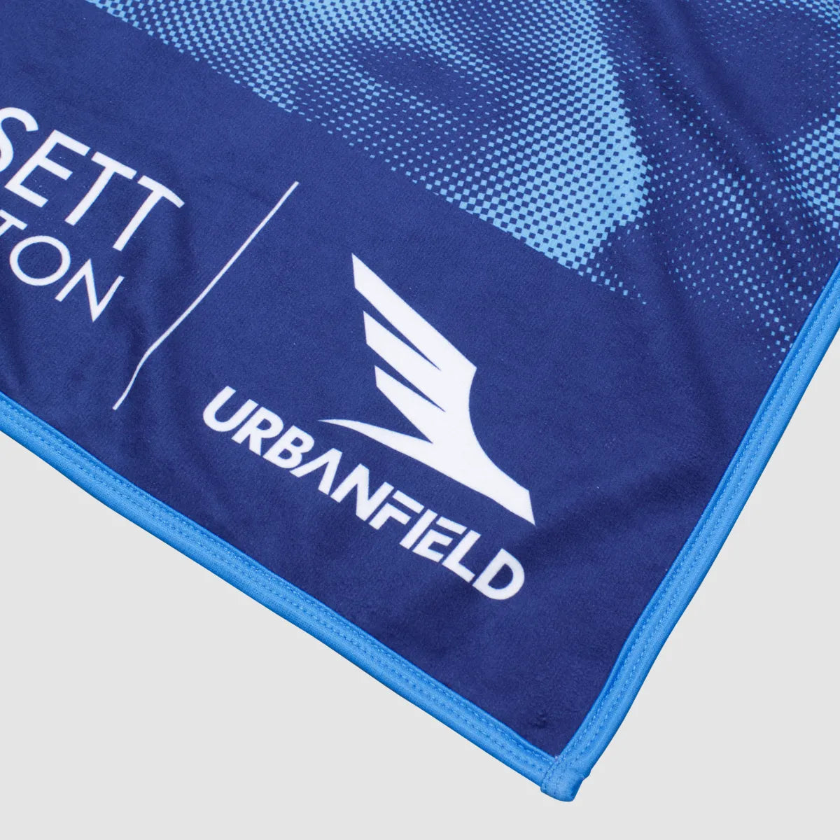 Ossett Badminton Club Hand Towel - Navy Blue/Vivid Sky Blue