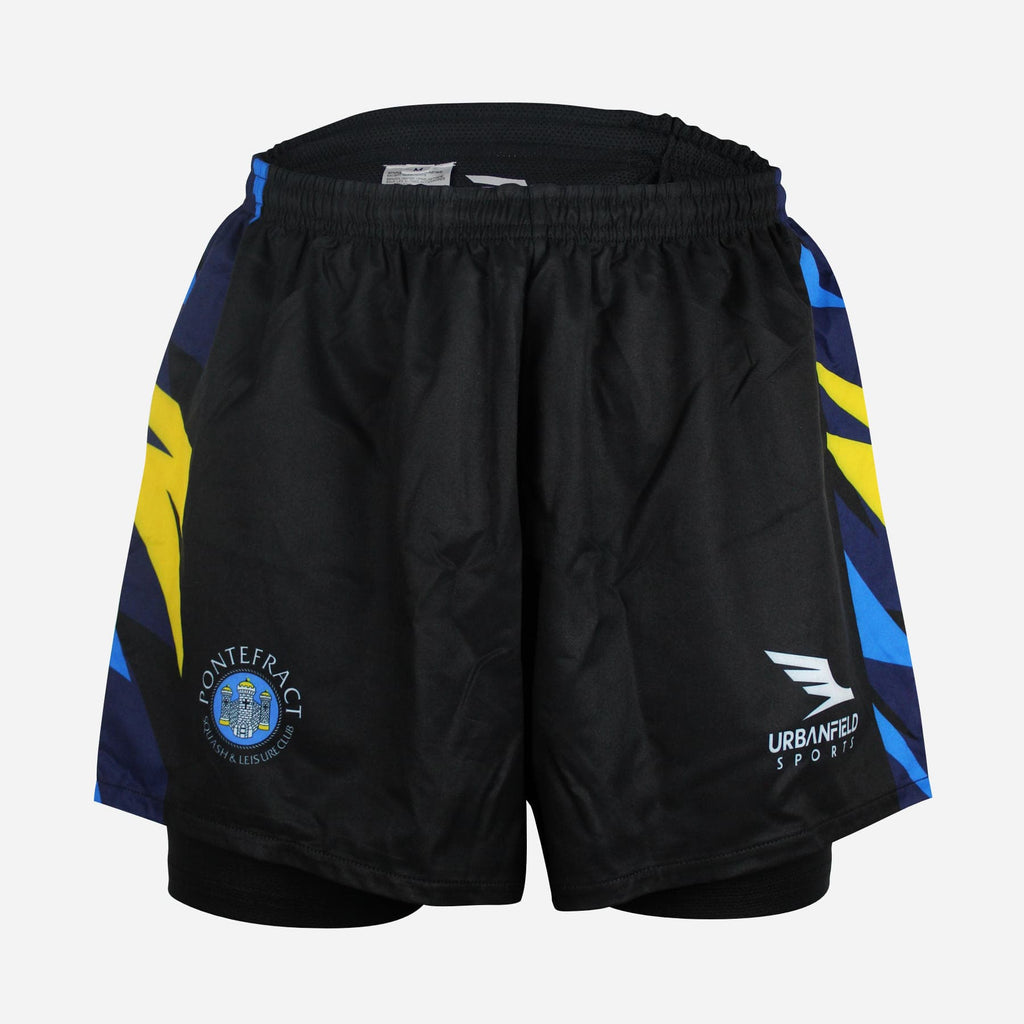 Pontefract Badminton 2-in-1 Shorts - Black