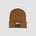 Front view of Urbanfield Sports be wild outdoor beanie in caramel
