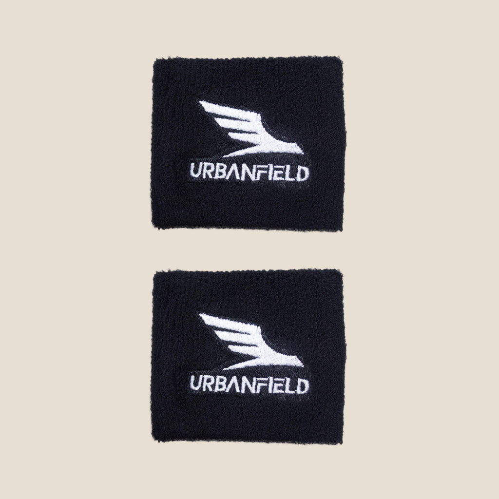 Urbanfield Sports Performance Wristband (2 Pack) - Black/White