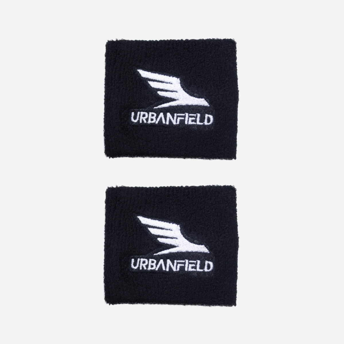 Urbanfield Sports Performance Wristband (2 Pack) - Black/White