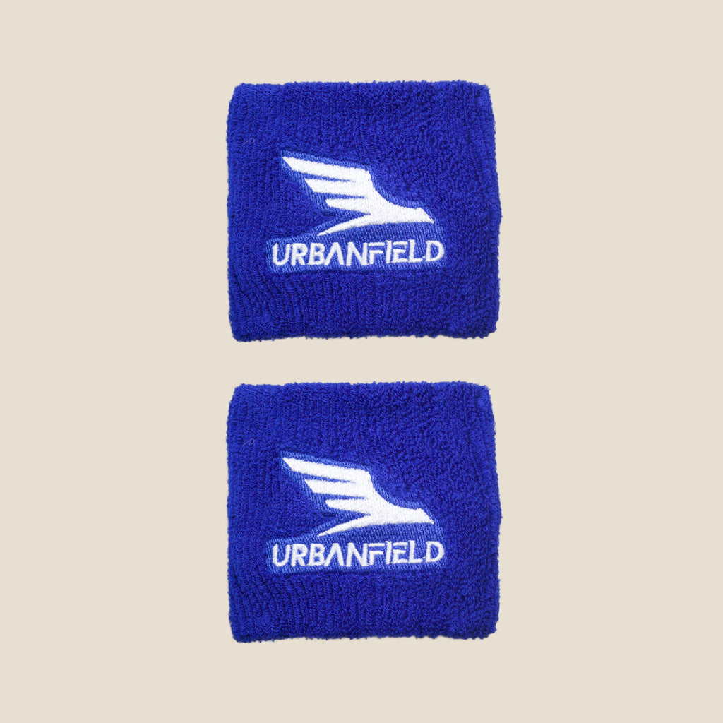 Urbanfield Sports Performance Wristband (2 Pack) - Sapphire/White
