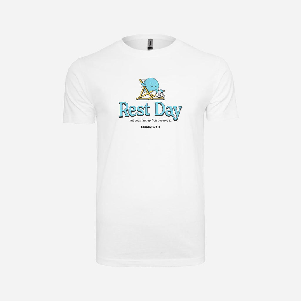 Rest Day Character Graphic T-Shirt - White